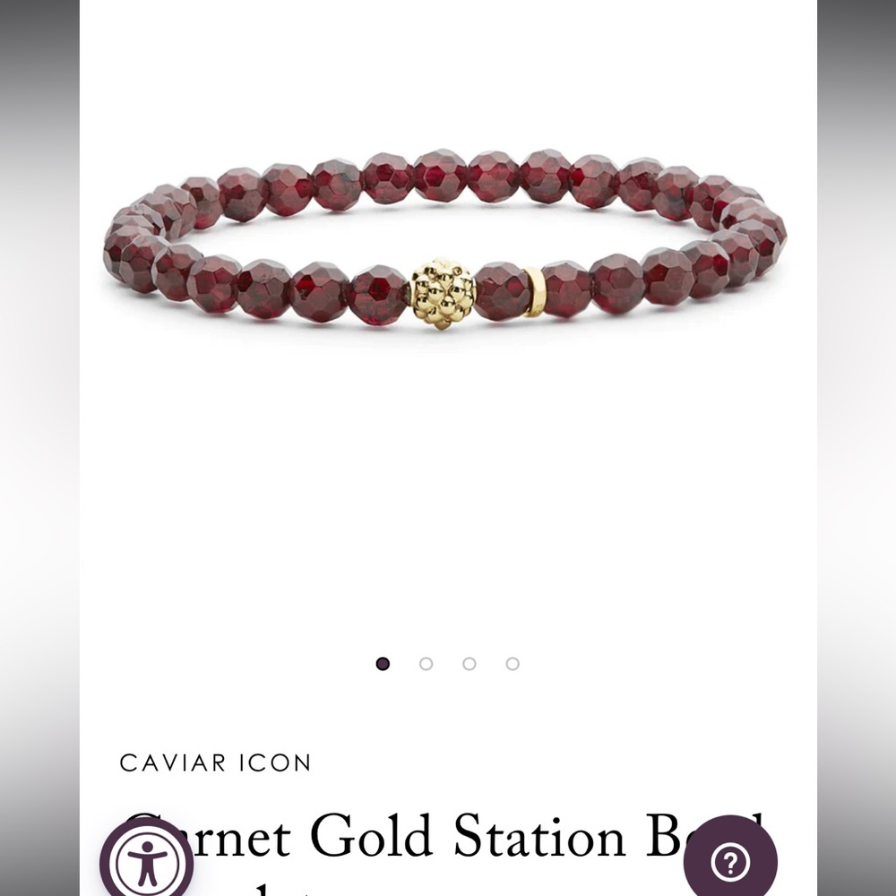 Lagos Garnet beaded bracelet